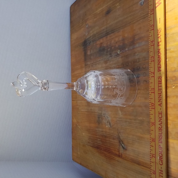 CRYSTAL BELL Dinner Bell Etched with SANTA Sleigh Christmas Winter Holiday - Picture 5 of 5